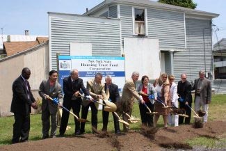 Breaking ground on Canal Village.